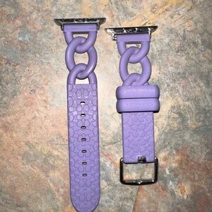 Coach Purple Silicone Apple Watch Band